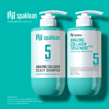Shop _ Korea Spaklean Amazing Collagen Scalp Shampoo and Amazing Collagen Treatment _ hair loss dandruff itchy scalp oily scalp damaged hair dry hair _ recommended